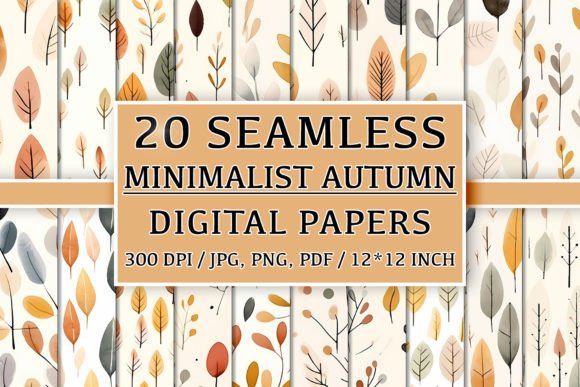 20 Seamless Minimalist Autumn Patterns