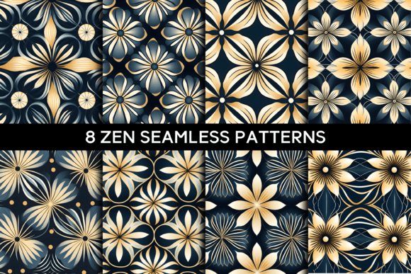8 Zen Seamless Patterns: A Modern Solution for Creative and Practical Design Needs