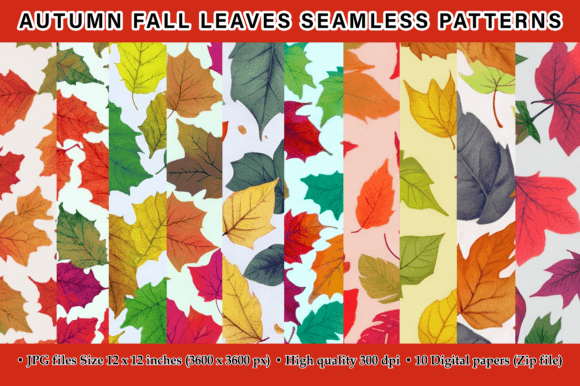 Autumn Fall Leaves Seamless Patterns: A Creative Resource for Designers and Enthusiasts