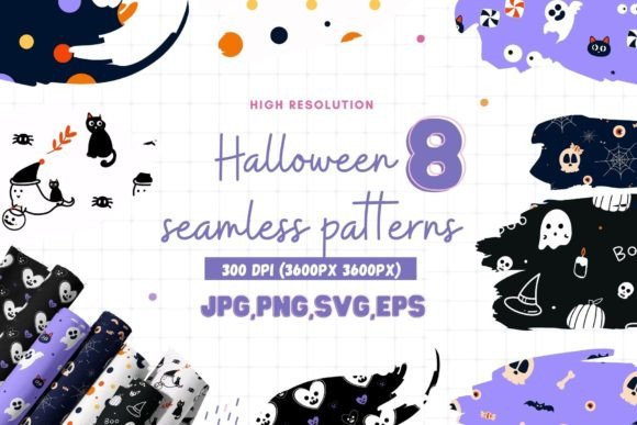 Boo Halloween Patterns Collection: A Versatile Resource for Creative Projects