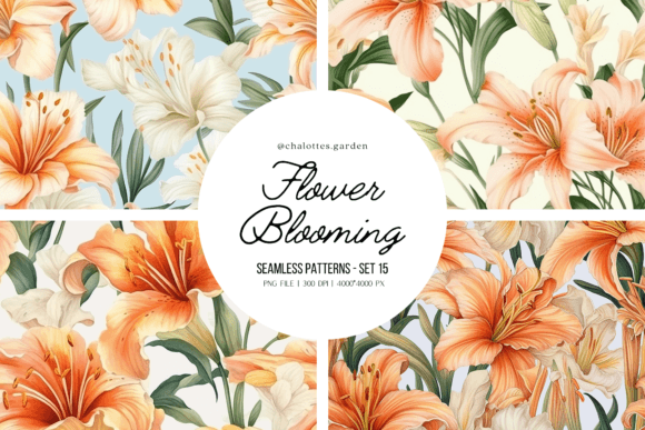 Day Lily Flowers Blooming Patterns: A Creative Resource for Craft Enthusiasts
