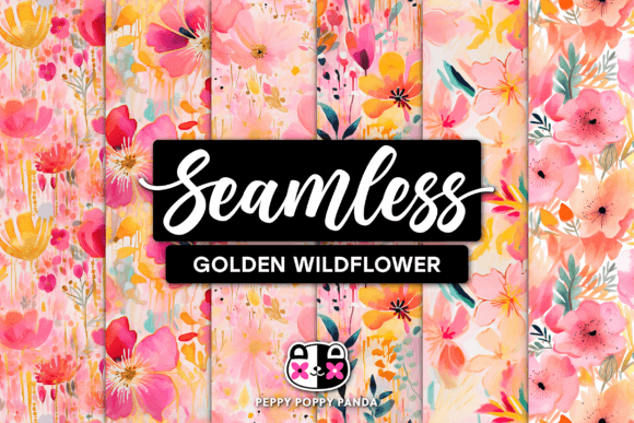 Golden Wildflower Seamless Patterns: A Creative Resource for Designers and Creators