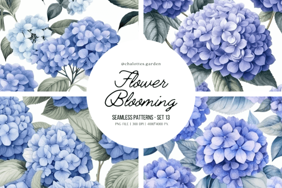 Hydrangea Flowers Blooming Patterns: A Versatile Design for Creative Projects