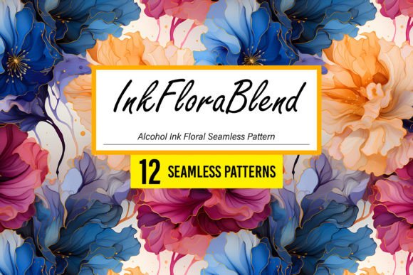 InkFloraBlend - Alcohol Floral Patterns