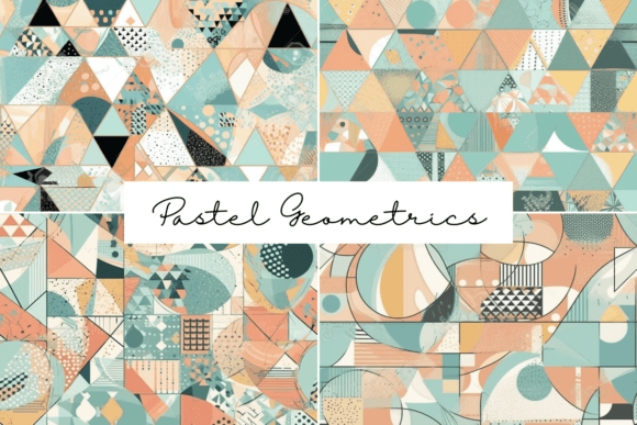 Pastel Geometrics Seamless Patterns