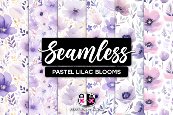 Pastel Lilac Blooms Seamless Patterns