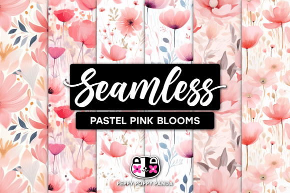 Pastel Pink Blooms Seamless Patterns