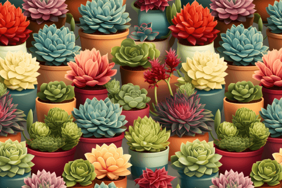 Succulent Seamless Patterns