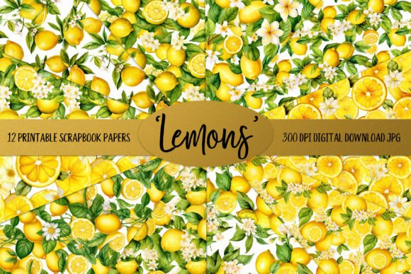 Vintage Lemons Scrapbook Paper Patterns: Elevate Your Crafting with Timeless Elegance