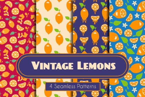 Vintage Lemons Seamless Patterns: A Vibrant Addition to Your Creative Projects