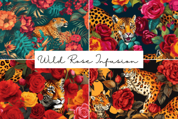 Wild Rose Fusion Seamless Patterns: A Bold Blend of Nature and Style